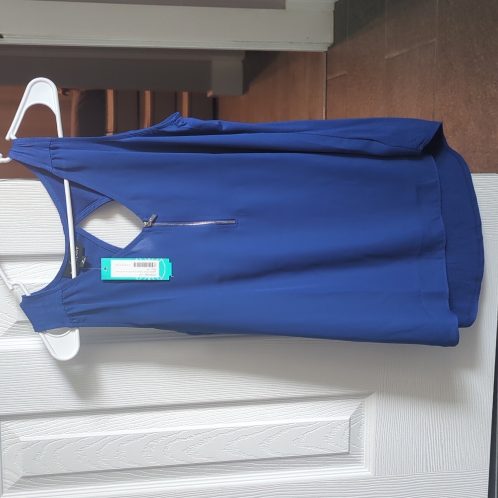 Lighton Back Detail Mixed Material Blouse
